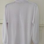Polo manche longue blanc de dos
