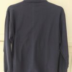 Navy blue long-sleeve polo shirt